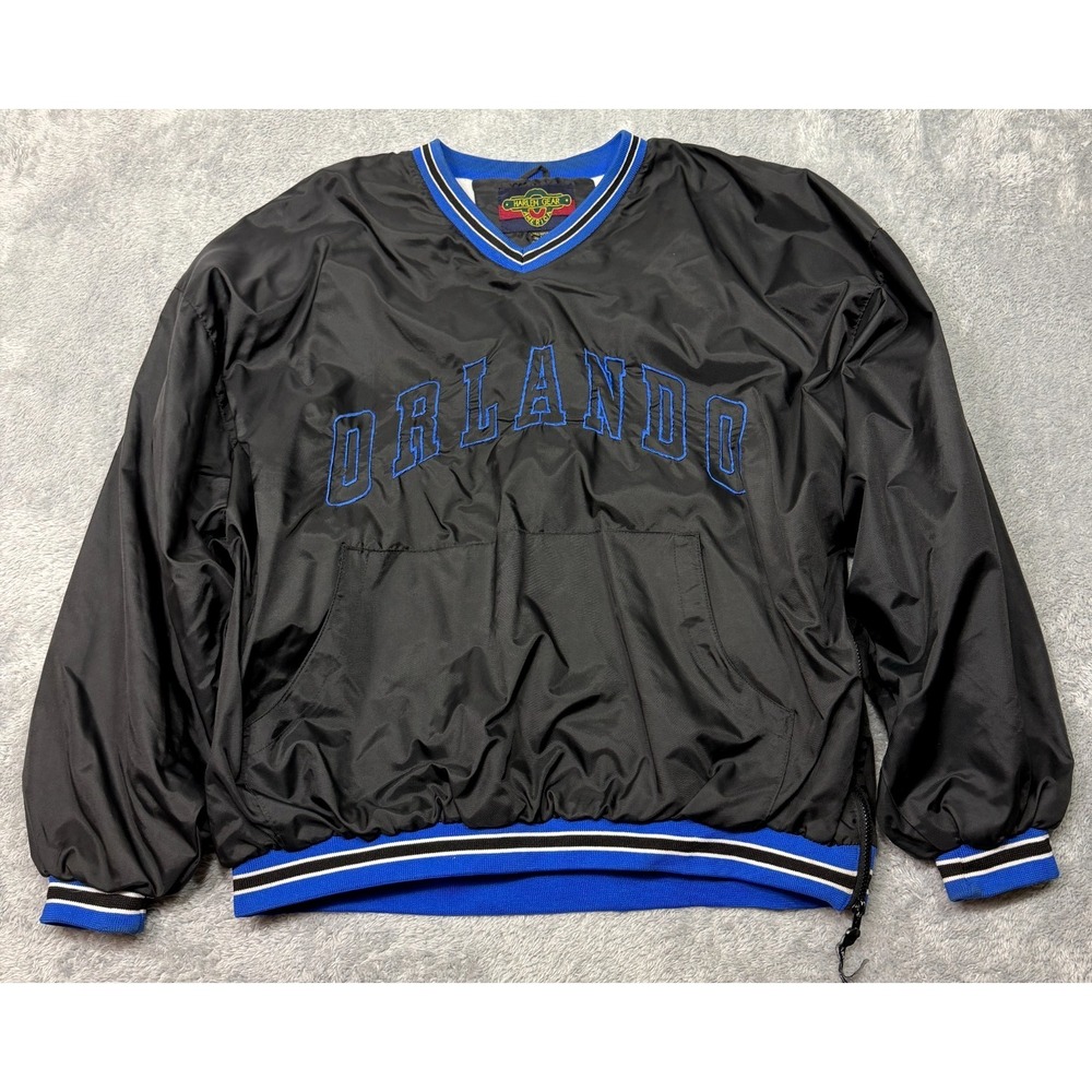 Vintage Harlem Gear Orlando Magic Shaq 32 Pullover Adult XXXL 3XL Black 90s